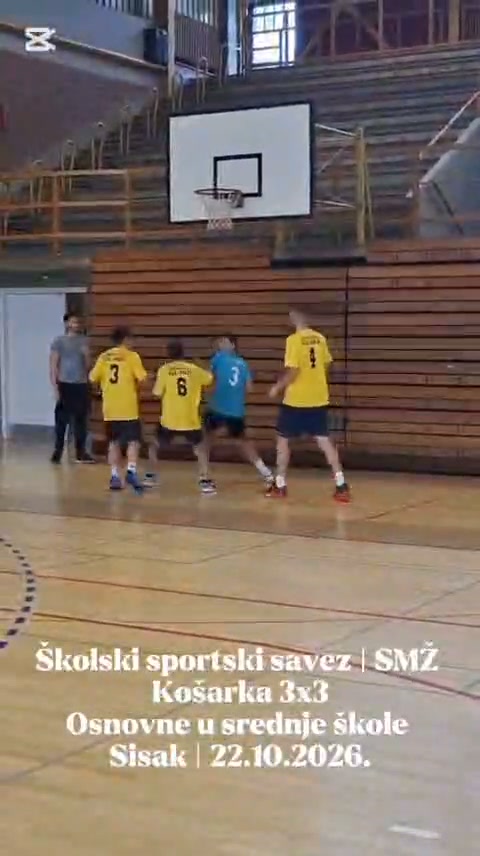 Tenin sportski kutak – košarka 3×3 za osnovne i srednje škole Sisačko-moslavačka županija 🏀🏀❤️❤️